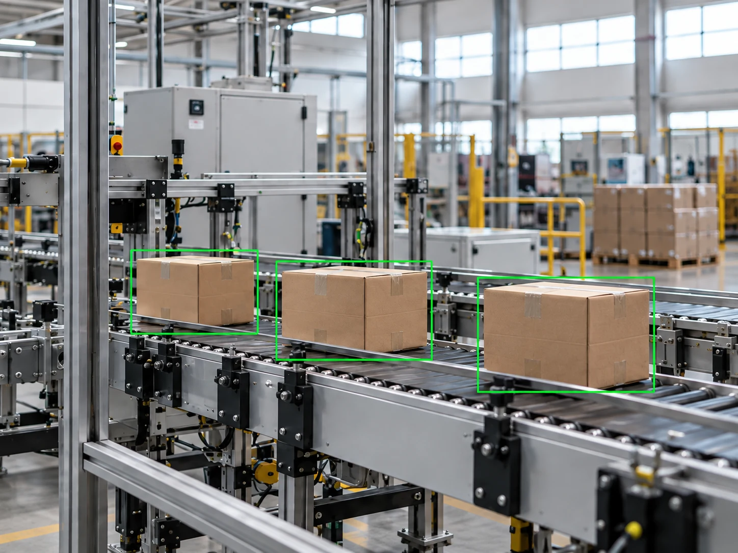 Illustrative computer vision application on a factory conveyor